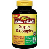 Super B Complex + Tabletas De Vitamina C, Nature Made, 460 T