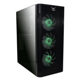 Gabinete Gamer Gaming Naceb Zed Na-0613 Iluminación Rgb 3 Ventiladores Frontales Panel Lateral De Cristal Templado Color Negro