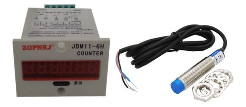Contador Digital Jdm11-6h + Sensor Indutivo Npn Lj12a3