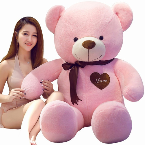 Oso De Peluche Grande Gigante Amor Corazón, 80cm + Regalo