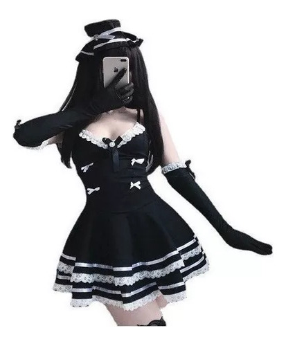 Muñeca De Papel Gótica Lolita Maid Kawaii