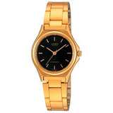 Reloj Casio Ltp-1130n-1ardf Mujer 100% Original Color De La Correa Dorado Color Del Bisel Negro Color Del Fondo Negro