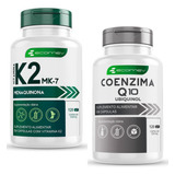 Combo Vitamina K2 Mk7 + Coenzima Q10 Ubiquinol 240cp Ecomev