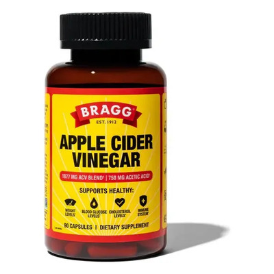 Vinagre De Sidra De Manzana Orgánico Bragg 90 Caps | Meses sin interés