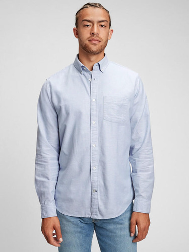 Camisa Hombre Gap Oxford Celeste