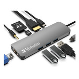  Adaptador Concentrador Usb C 9 En 1 Con Hdmi 4k, Sumin...