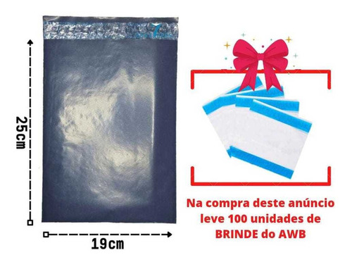 Envelope Segurança Eco Com Saco Bolha 19x25 100 + Awb Sedex
