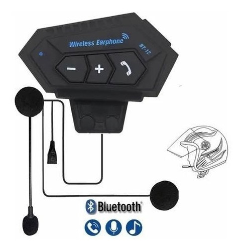Intercomunicador Audífono Para Casco Motocicleta Bluetooth