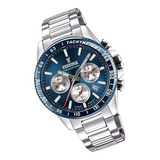 Reloj Festina Hombre Acero Cronografo Fecha Azul F20560.2