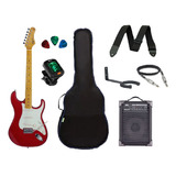 Kit Guitarra Tagima Tg530 Strato Amplificador/ Acessórios