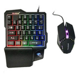 Kit Teclado Mouse Gamer Para Celular Yelandar N3000 Rgb D