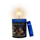 Vela Acrílica Perfumada Natal Azul - Cx 24 Unid.
