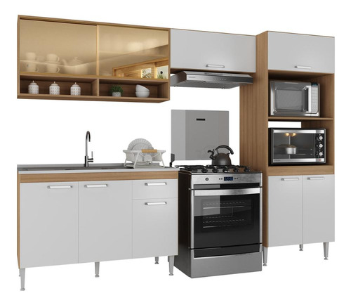 Armário Cozinha Compacta Modulada Paris Multimóveis Mp2227