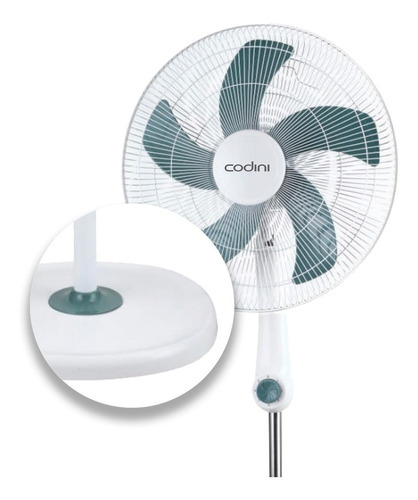 Ventilador De Pie Codini 45cm Blanco V18v Nuevo Garantía