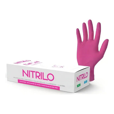 Guantes Nitrilo Antideslizantes UniSeal Rosa XS Hipoalergénicos x100 | Envío gratis