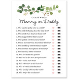  Greenery Guess Who Mommy Or Daddy Game  Mom Or Dad Qui...