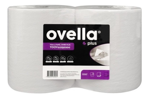 Toalla Papel  Jumbo,pack 2 Unidades Por 250 Mts