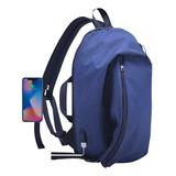 Mochila Para Laptop Arctic Hunter B00195 Mujer Moda / Caballero Cruzada Antirrobo Color Azul Para Viaje, Escolar Y Oficina Impermeable Para Portátil