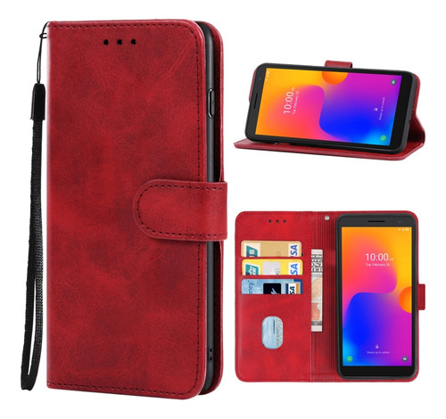 Funda De Cuero Para Alcatel 1b 2022