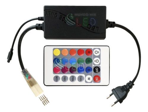 Controladora + Controle Rgb  Para Mangueira Led 110v Ou 220v