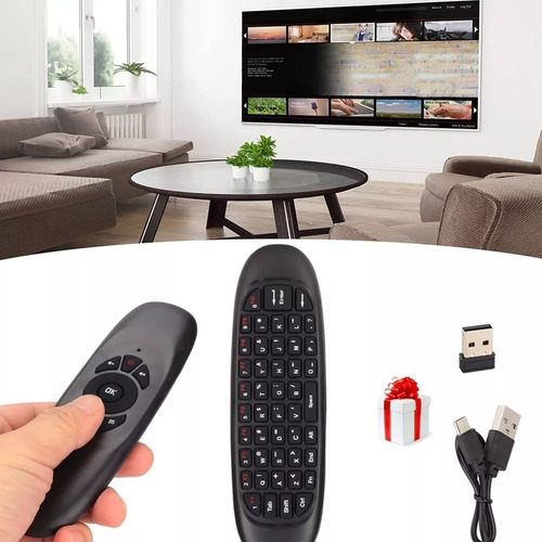 Control Remoto Inalámbrico Air Mouse Recargable Smart Tv