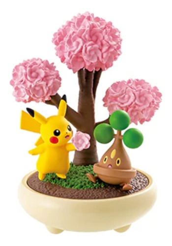 Figura Pokémon Pikachu & Bonsly Bonsai 2 Re-ment 