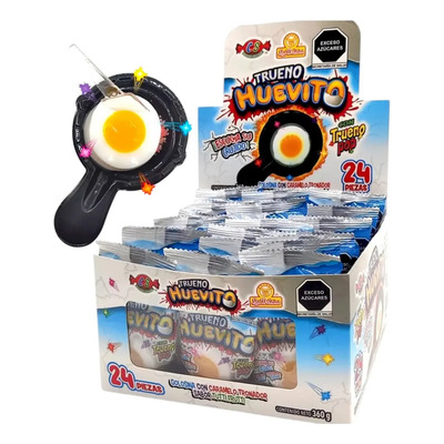 Dulce Trueno Huevito Con 24pz Caramelo Tronador Frutal