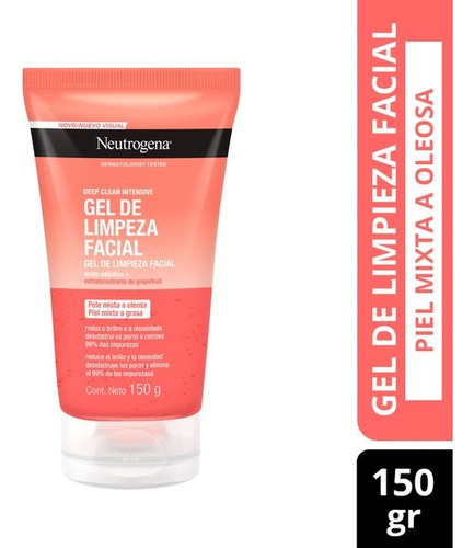 Neutrogena Gel Limpieza Facial  Deep Cleangrapefruit 150gr
