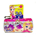 Cartera Metálica Polly Pocket Para Niñas Color Rosa Chicle