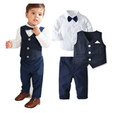 Conjunto Formal Para Bebés Niños Traje De Caballero Para Niñ