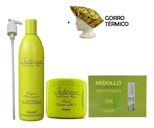 Alfaparf Shampoo Rigen + Mascarilla Real Cream + Amp Midollo