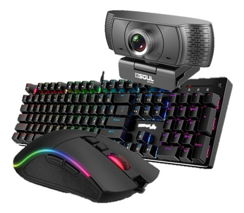 Combo Mouse Y Teclado Mecánico Full Gamer Pro Red Kill 