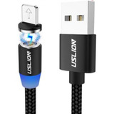 Cabo Magnetico Carregador P/ Micro Usb /lightning- C/02 Mts