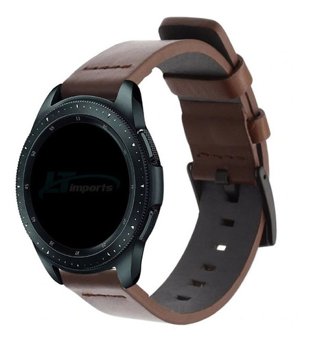 Pulseira 20mm Couro Para Galaxy Watch Active 2 44mm - Marrom