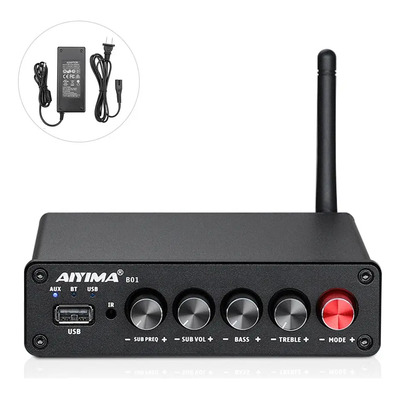 Aiyima B01 Bluetooth Power Amplifier 2.1 Sound Amplificador Ferroso 100 W | Meses sin interés