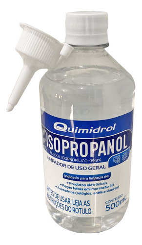 Álcool Isopropílico 99,8% 500ml Limpeza De Placa Eletrônica