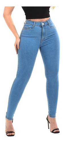 Calca Jeans Feminina Lycra Para Uso Diário Trabalho Básica