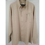 Camisa Gillz Ls Deep Sea Woven Beige Talla L De Hombre-b1