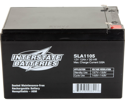 Interstate Batteries Bateria De 12v 12ah (terminal F1) Sla A