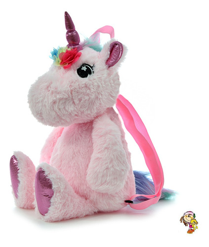 Mochila Peluche Con Forma Unicornio 30 Cm 8157 Phi Phi Toys