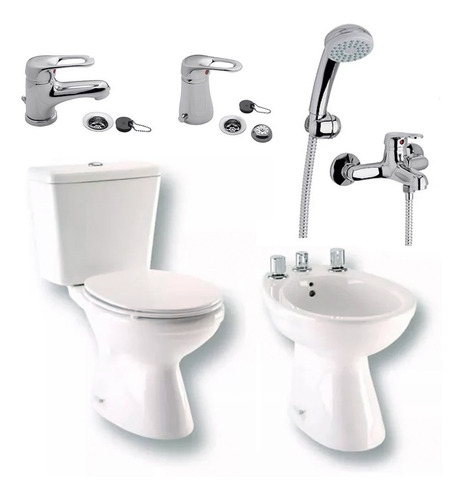 Combo Economico Baño Roca Capea Griferias Fv B1 Monocomando