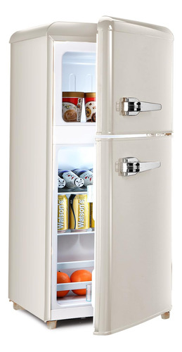 Tymyp Refrigerador Retro Compacto Con Congelador, 3.2 Pies C