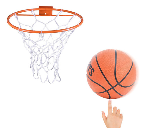 Cesta De Basquete Reforçada + Bola Oficial Rede Profissional