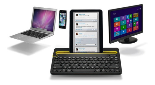 Teclado Multi-device Bluetooth Até 3 Dispositivos Logitech