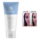 Protetor Facial Anasol Fps 90 Com Clareador Toque Seco