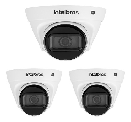 Kit 3 Câmera Ip 2 Megapixels 2.8mm 30m Vlp 1230 D Intelbras