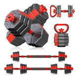 Set Mancuernas Barra Rusa Kettlebell Ajustables 10 Kg