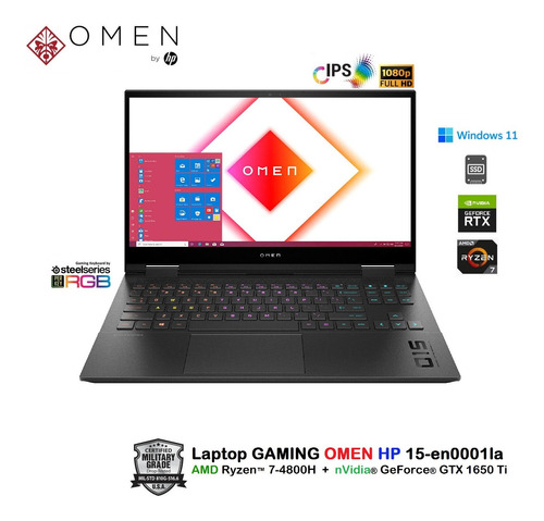 Hp Omen 15-en0001 Ryzen-7 4800h 32gb 1tb 15.6fhd Gtx 4gb W11