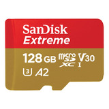 Tarjeta Micro Sd Sandisk 128gb Extreme 190mb/s, C10, U3, V30