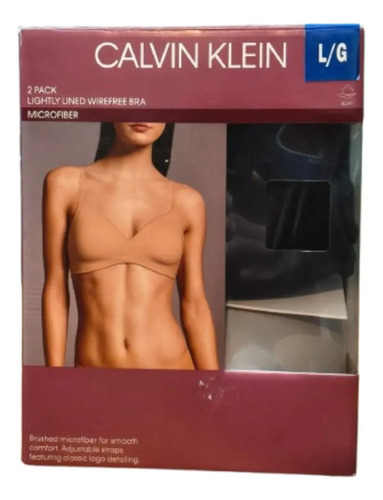 Brasier Calvin Klein 2 Piezas Lightly Lined Wirefree Bra